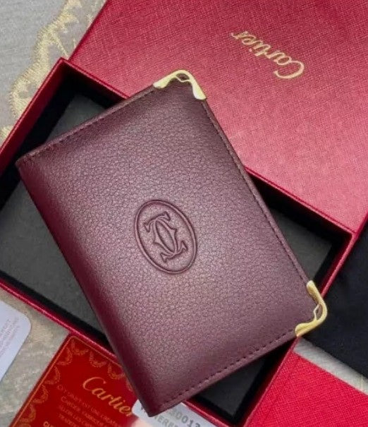 Cartier Must de Cartier Red Leather Calfskin 4CC Card Holder Wallet