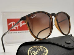 Ray-Ban Erika Polarized Sunglasses RB4171 710/T5 54-18 Brown Light Havana